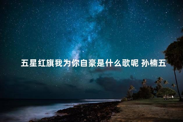 五星红旗我为你自豪是什么歌呢 孙楠五星红旗歌曲